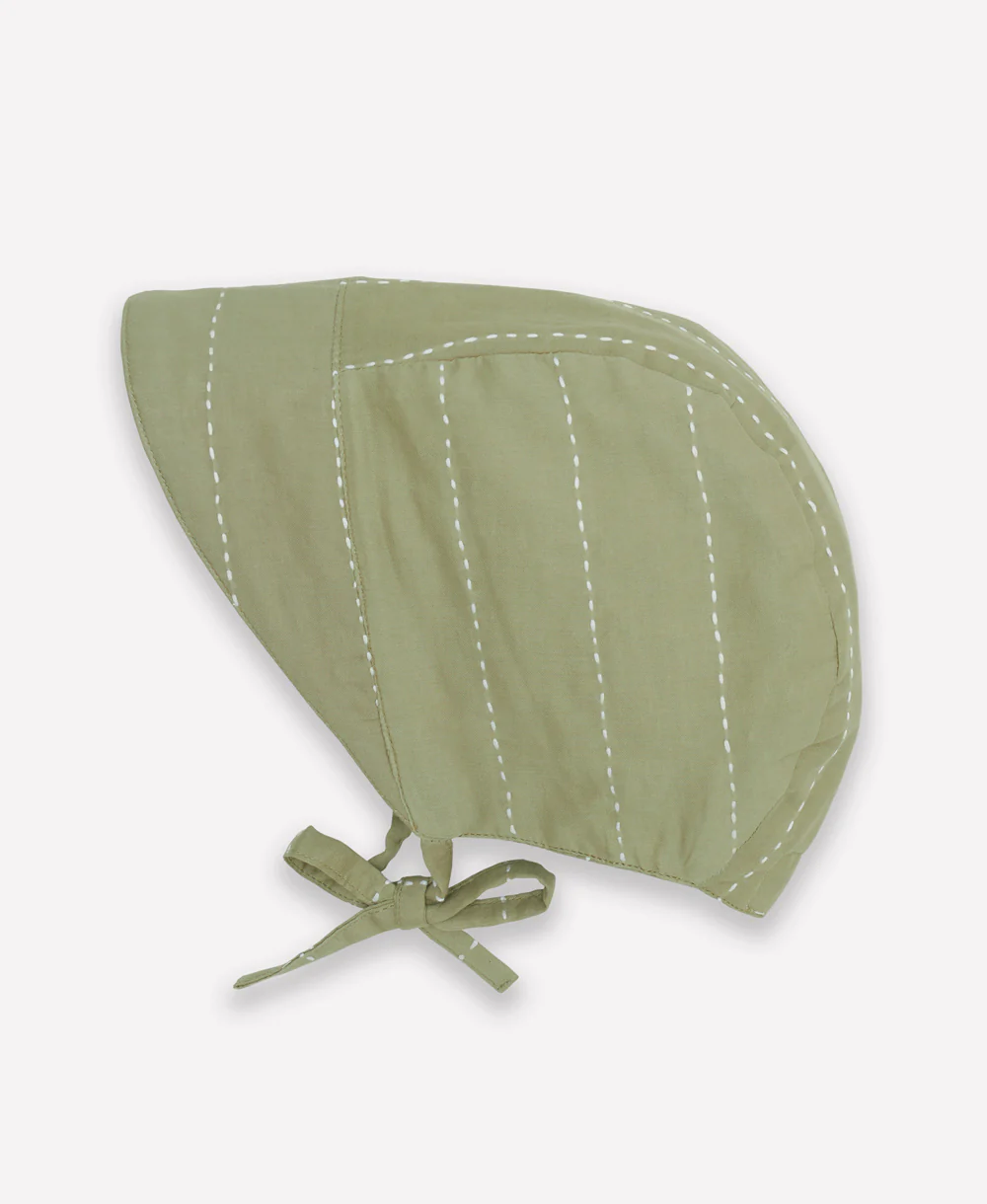 Brimmed Baby Bonnet - Sage - Image 3