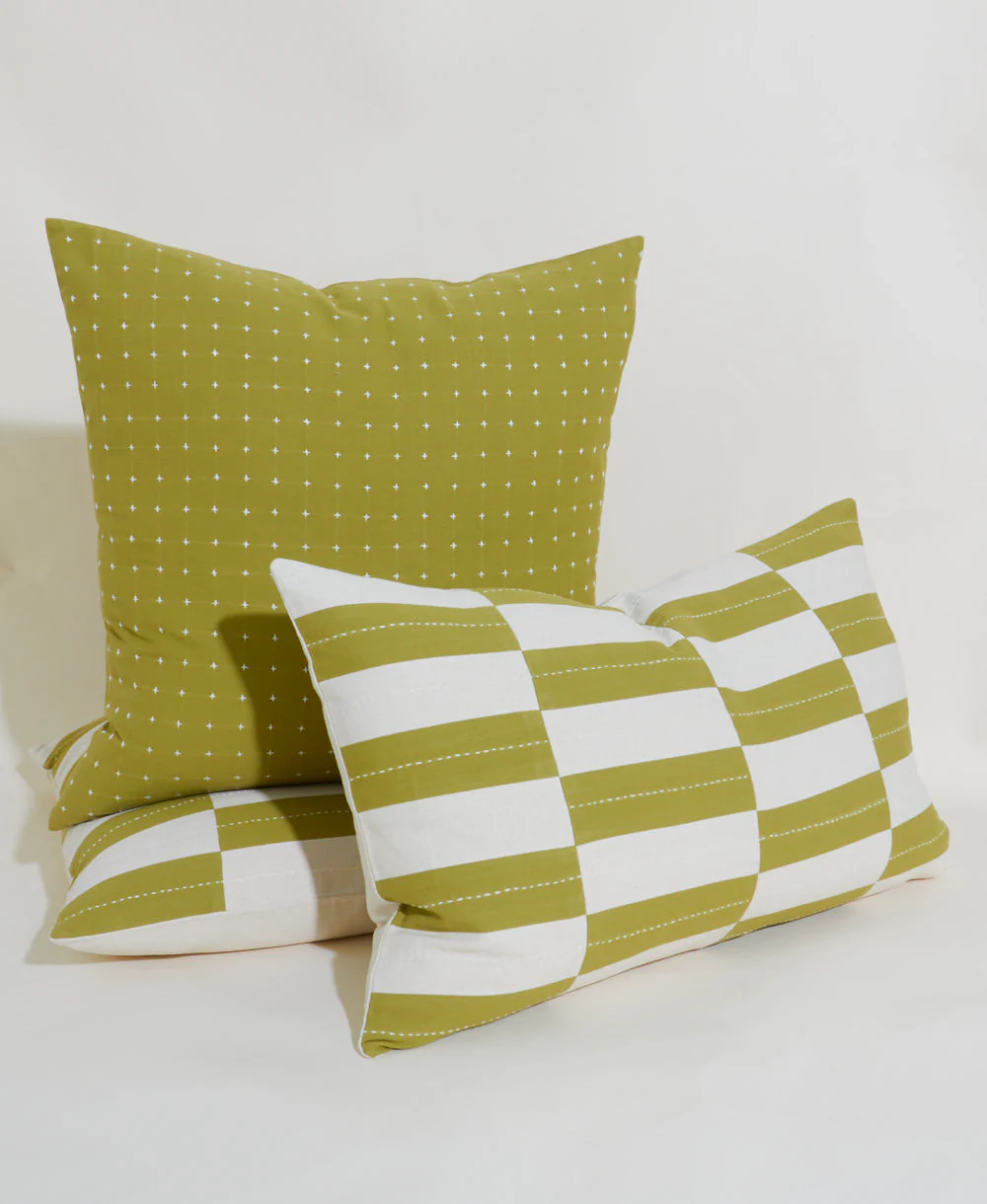 Checkered Lumbar Pillow - Image 10