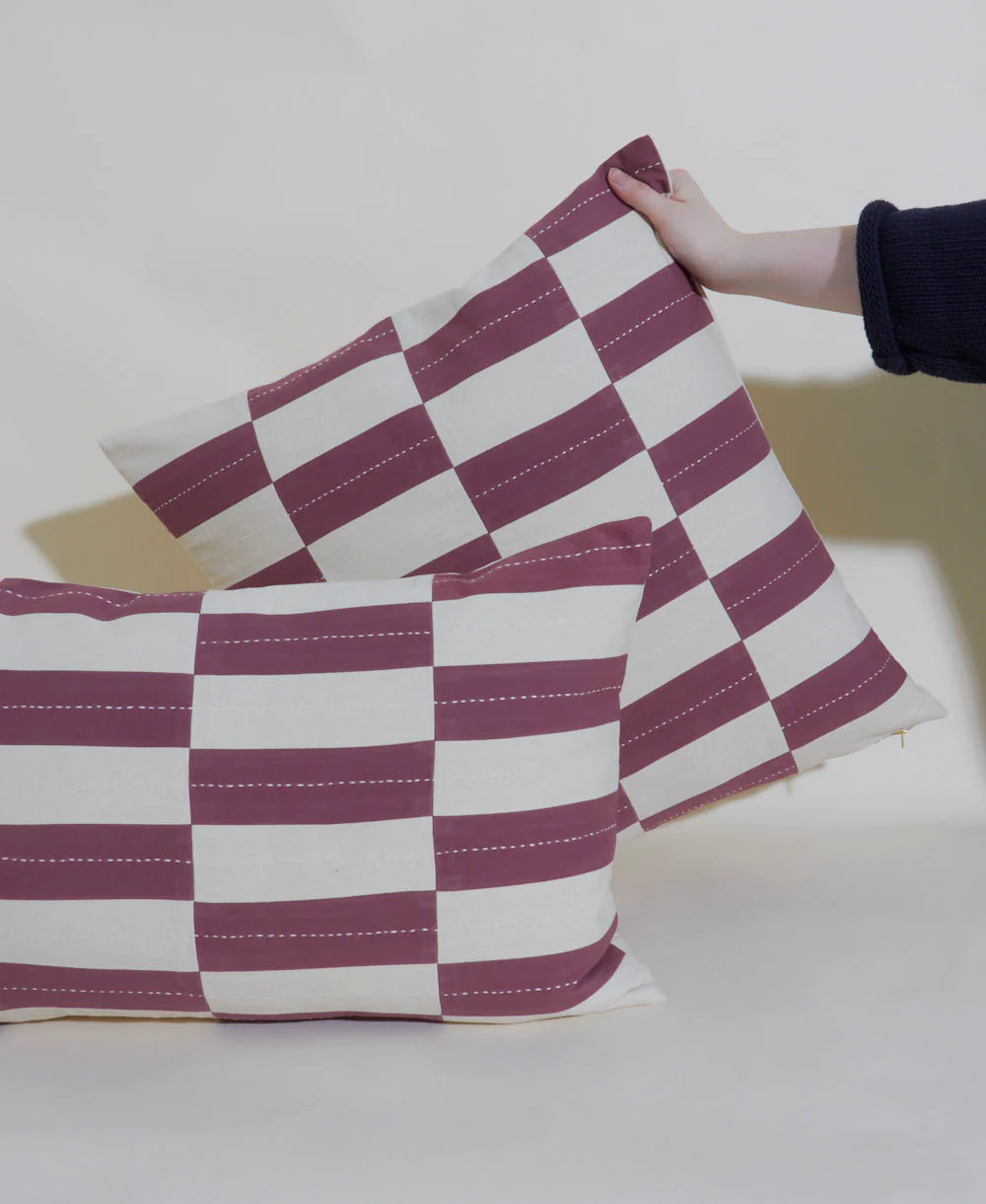 Checkered Lumbar Pillow - Image 13