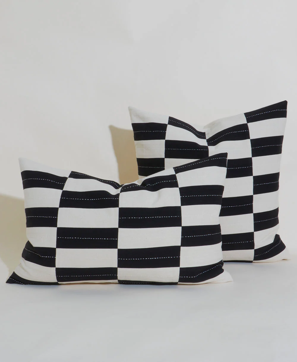 Checkered Lumbar Pillow - Image 18