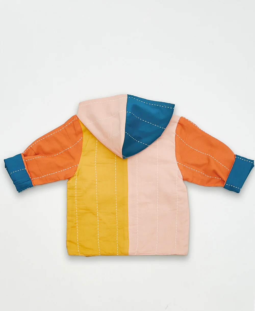 Colorblock Toddler Hoodie - Mustard - Image 3