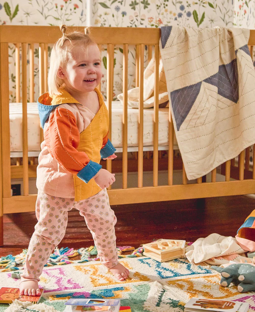 Colorblock Toddler Hoodie - Mustard - Image 5