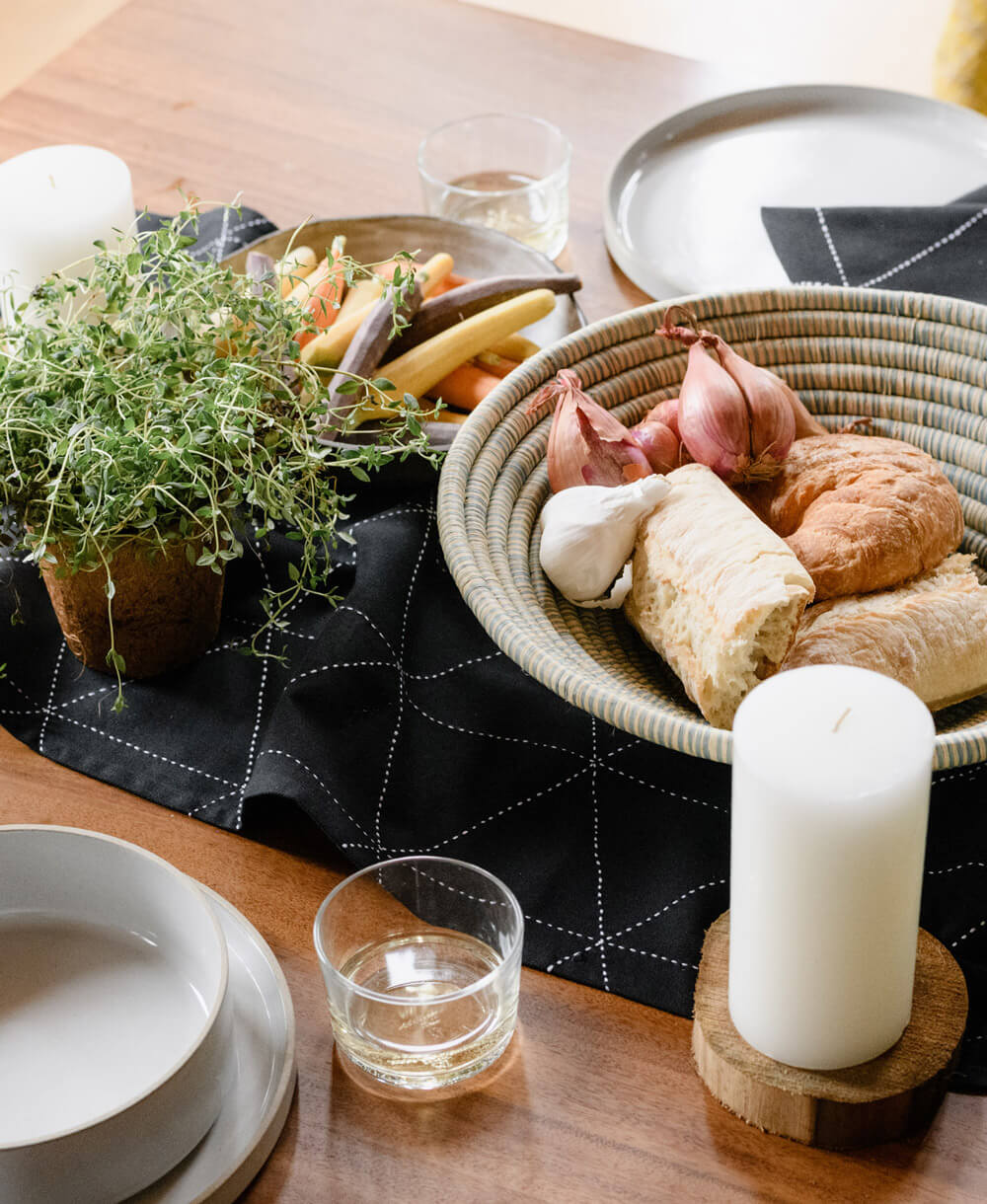 Graph Embroidered Table Runner - Image 5