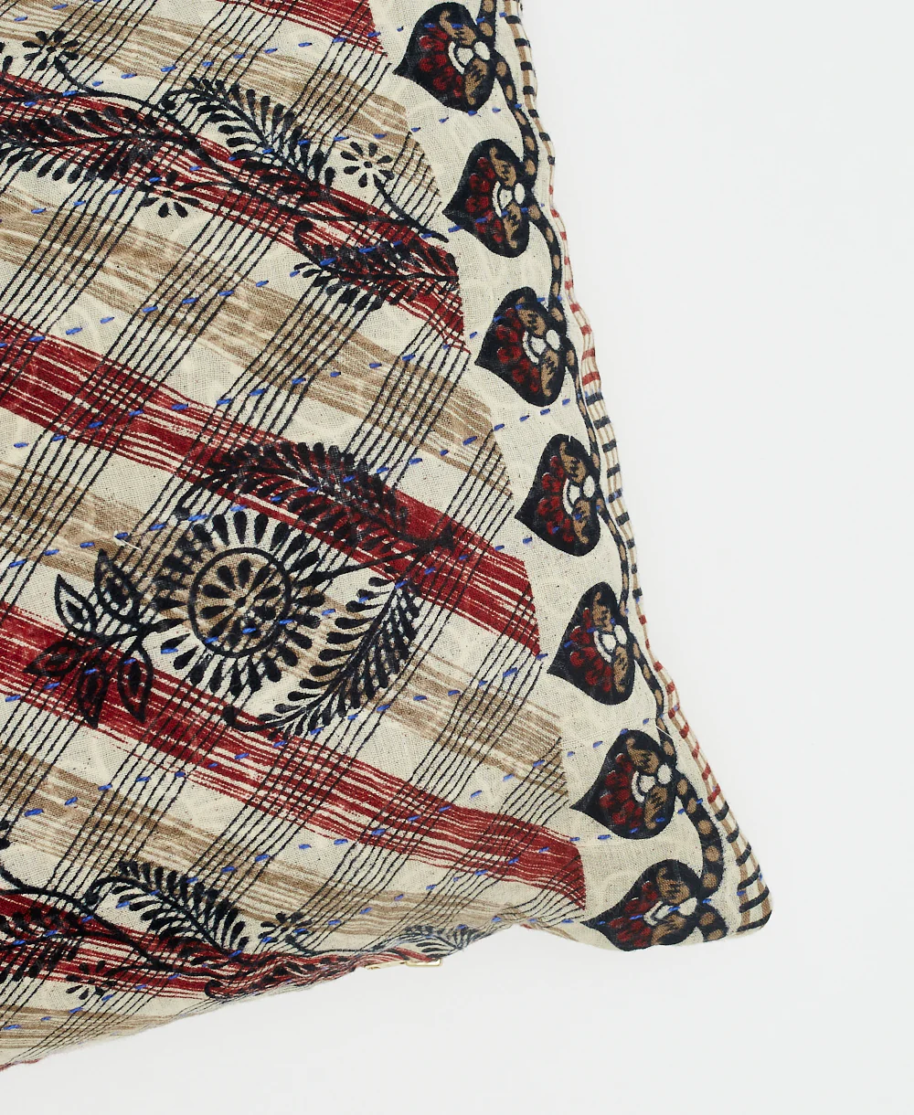 Kantha Lumbar Pillow - No. 230831 - Cover Only - Image 3