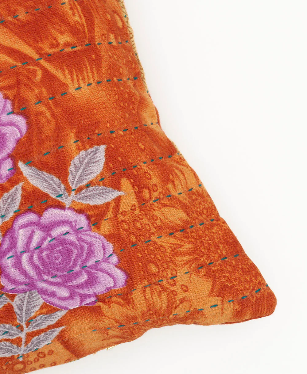 Kantha Lumbar Pillow - No. 240513 - Cover Only - Image 3