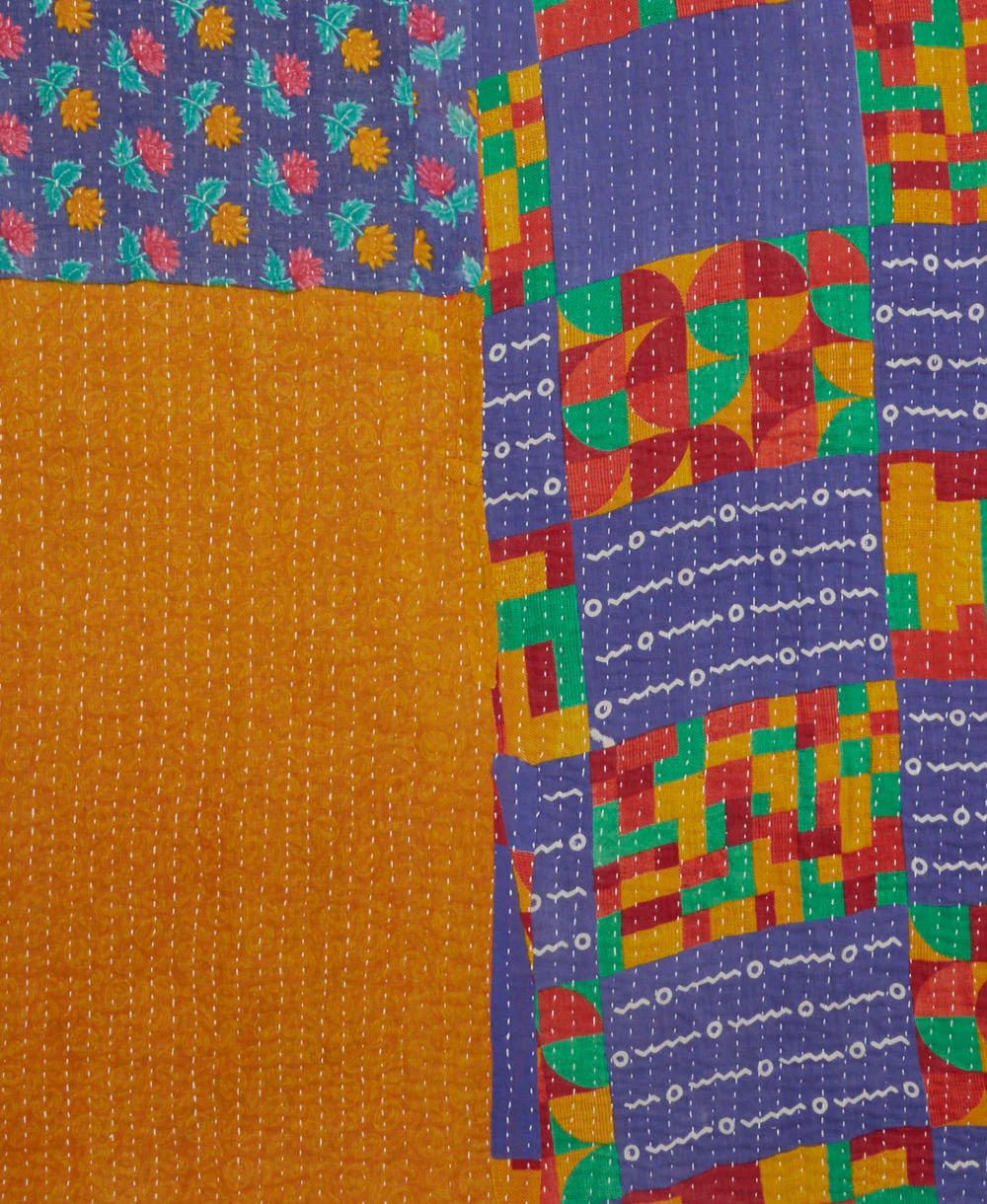 Kantha Quilt Throw - No. 250519 - Image 4