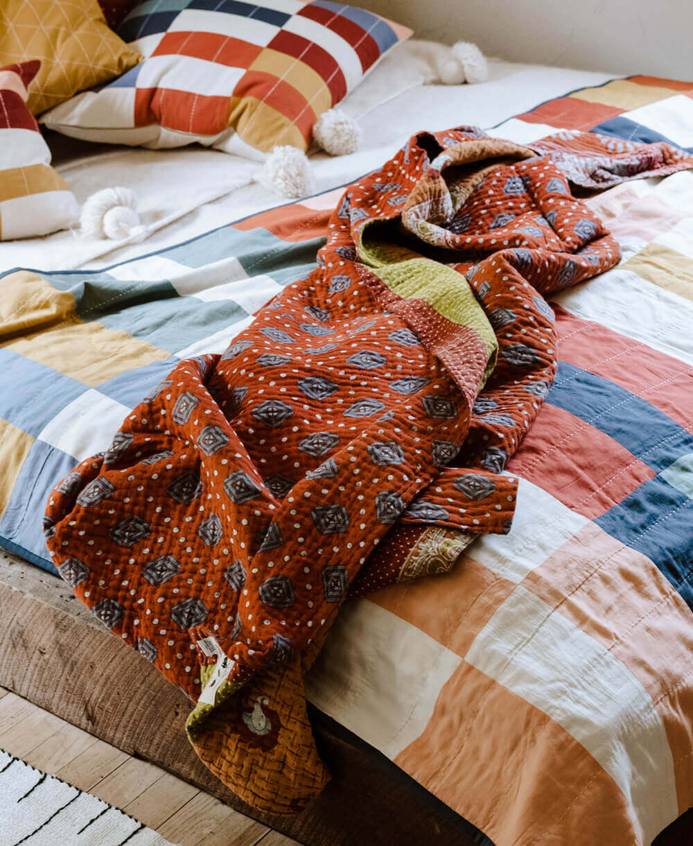 Kantha Quilt Throw - No. 260202 - Image 5