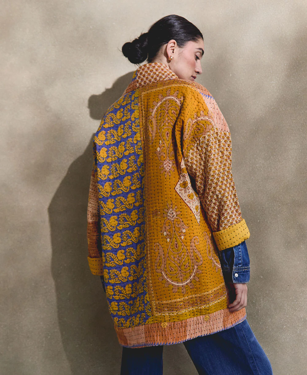 Kantha Quilted Jacket - No. 240607 - Image 4