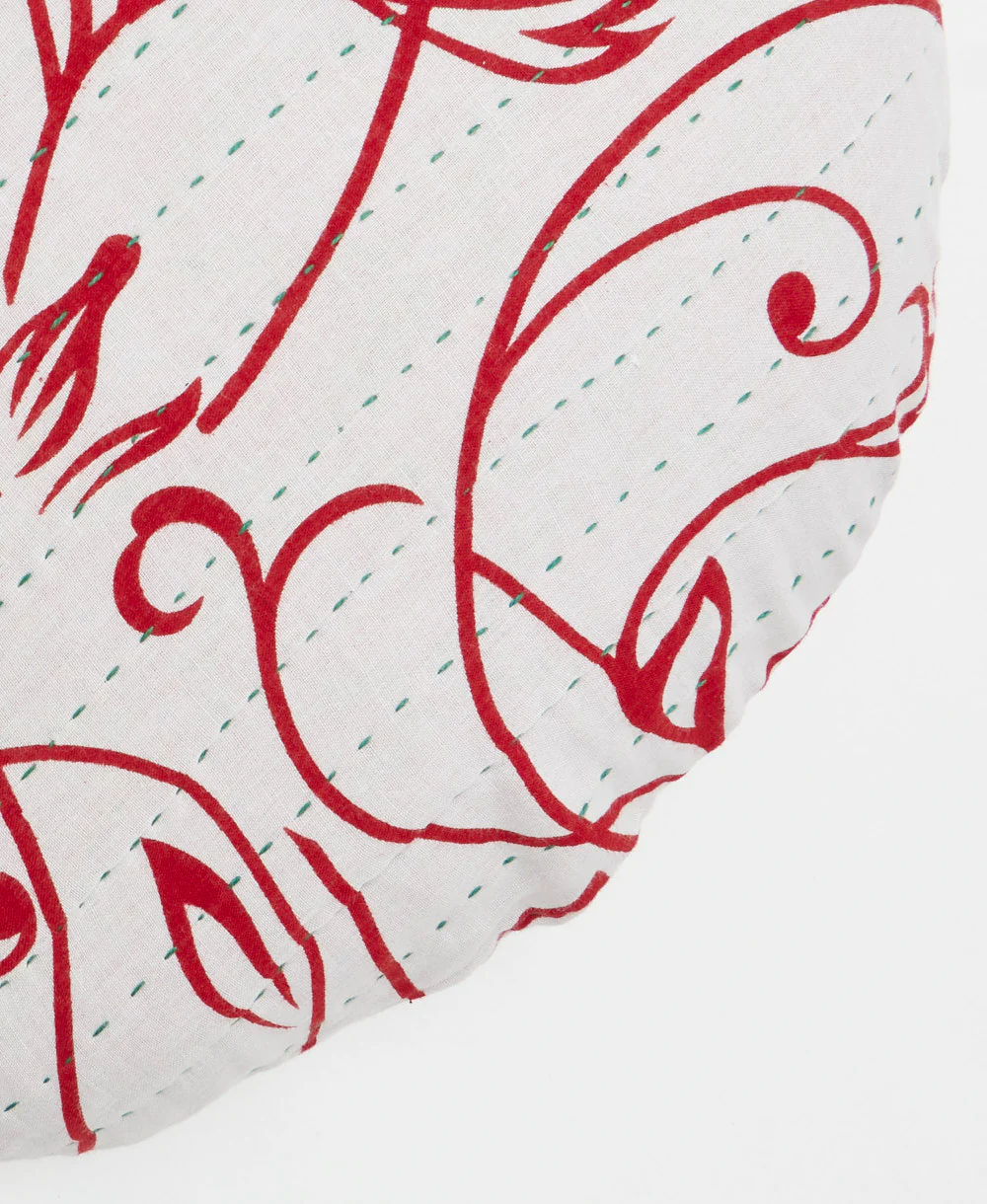 Kantha Round Pillow - No. 240316 - Cover Only - Image 3