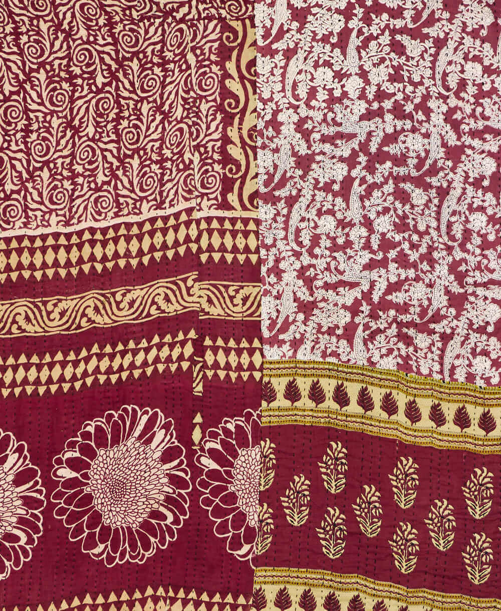 Queen Kantha Quilt Bedding - No. 240101 - Image 3