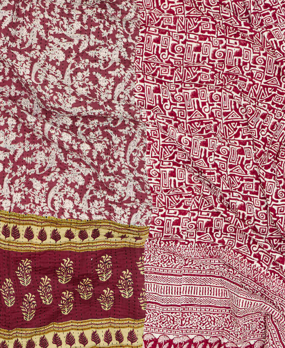 Queen Kantha Quilt Bedding - No. 240101 - Image 5