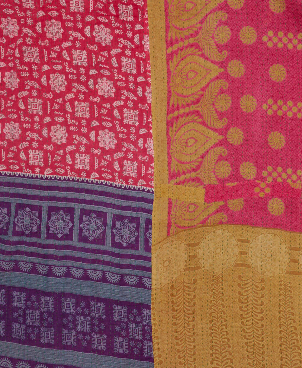 Queen Kantha Quilt Bedding - No. 240522 - Image 3