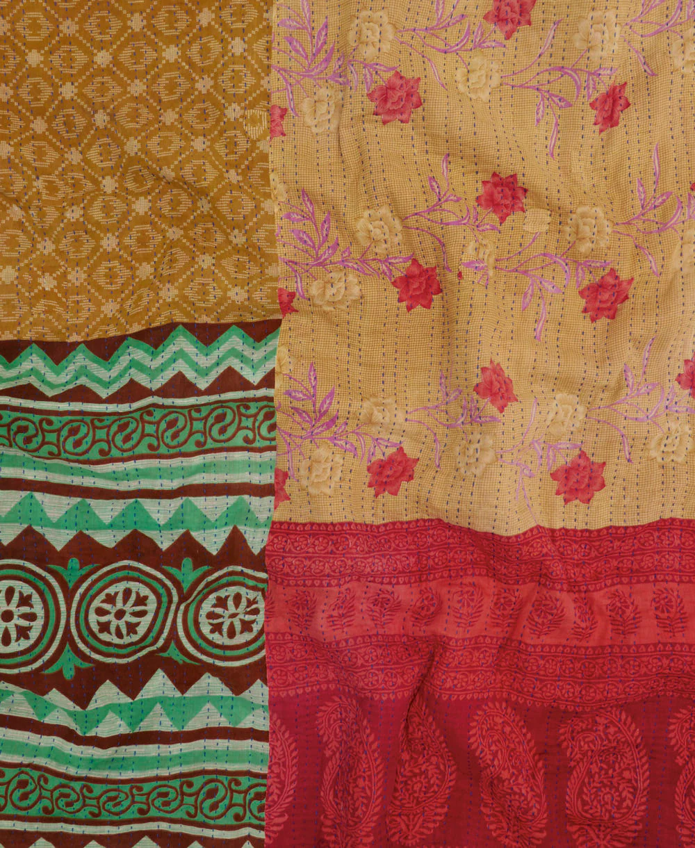 Queen Kantha Quilt Bedding - No. 250204 - Image 4