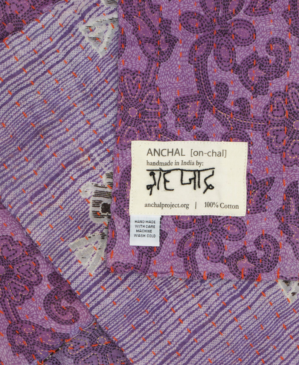 Small Kantha Quilt Throw - No. 250612 - Image 3