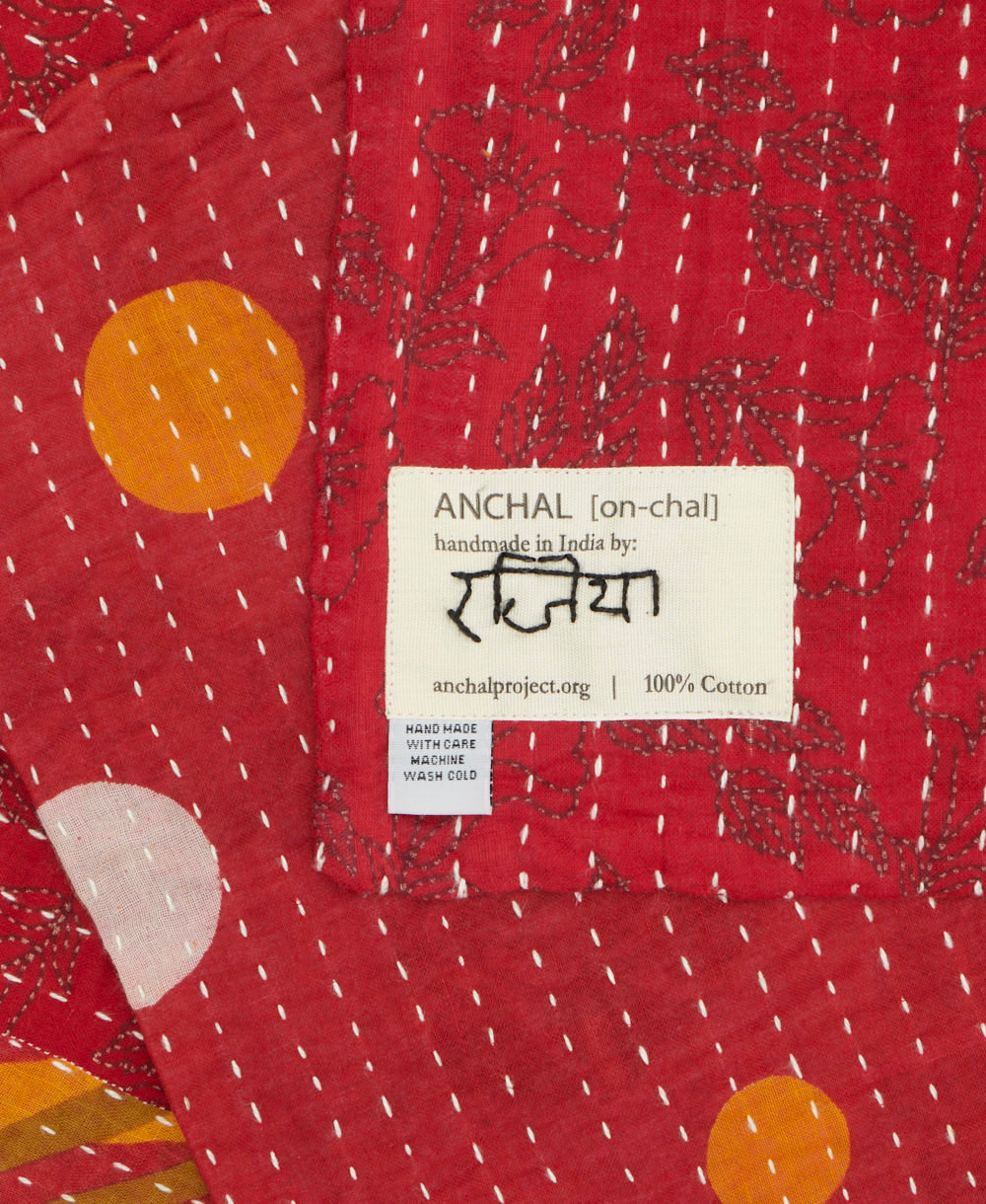 Small Kantha Quilt Throw - No. 260104 - Image 3
